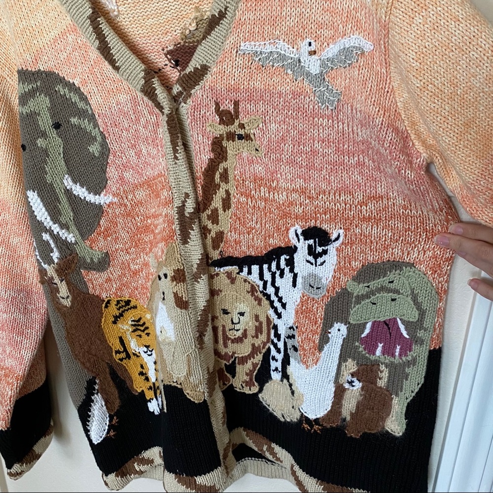 STORYBOOK KNITS vintage zoo Noah’s Ark sweater - Picture 5 of 16